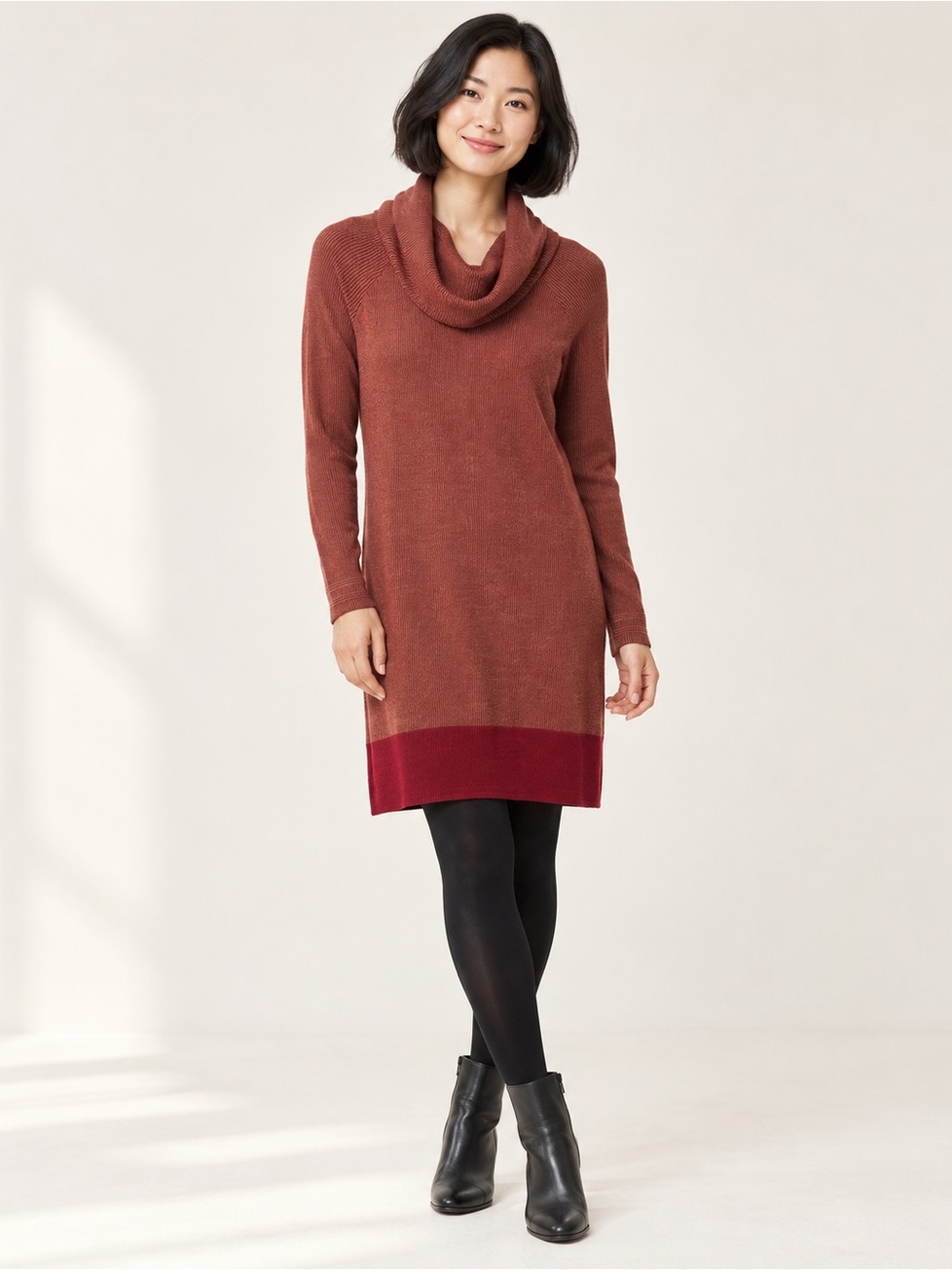 Toad&Co Uptown 100% Merino Wool Sweater Dress Size S Falcon Brown